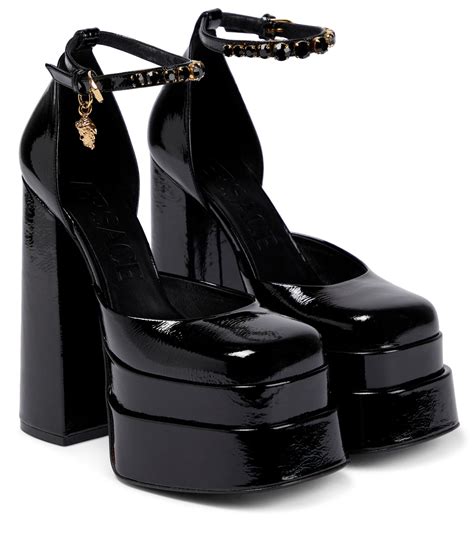 versus versace black heels|Versace black platform heels.